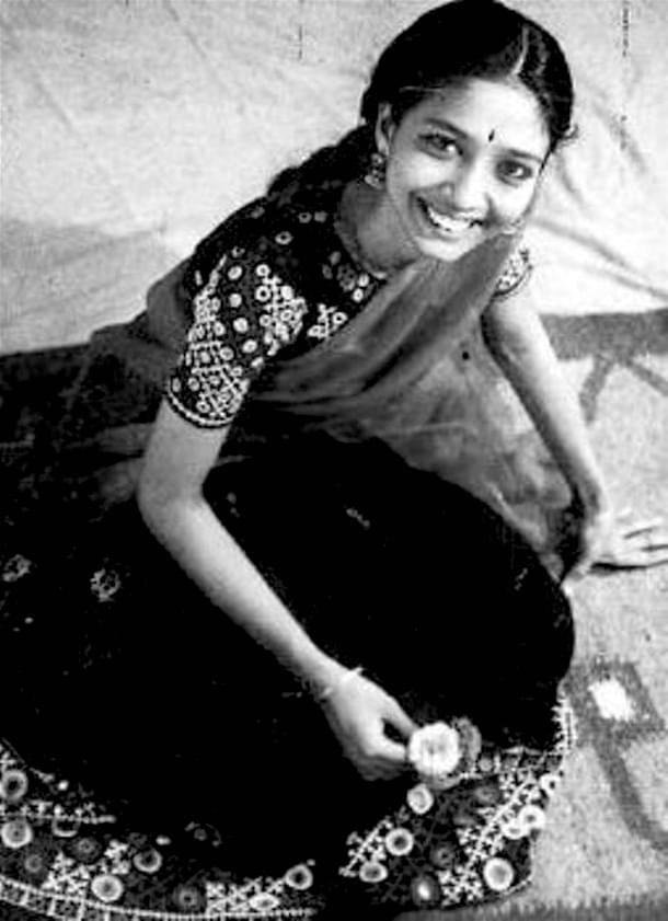 Yamini as a student of Kalakshetra in the 1950s.